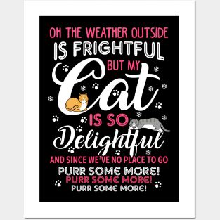 Meowy Catmas. Funny Christmas Cats Owner Gift. Posters and Art